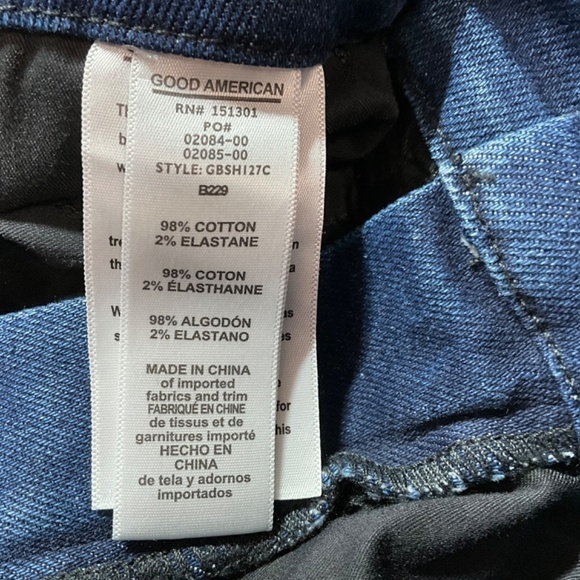 GOOD AMERICAN Good Waist Skinny Jeans 2 Colour 5 Pocket Raw Step Hem US Sz 4 27 - Picture 8 of 11